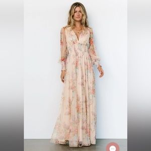 Layla Tulle Romantic Floral Maxi Dress